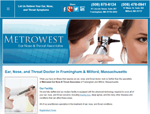 Tablet Screenshot of metrowestent.com